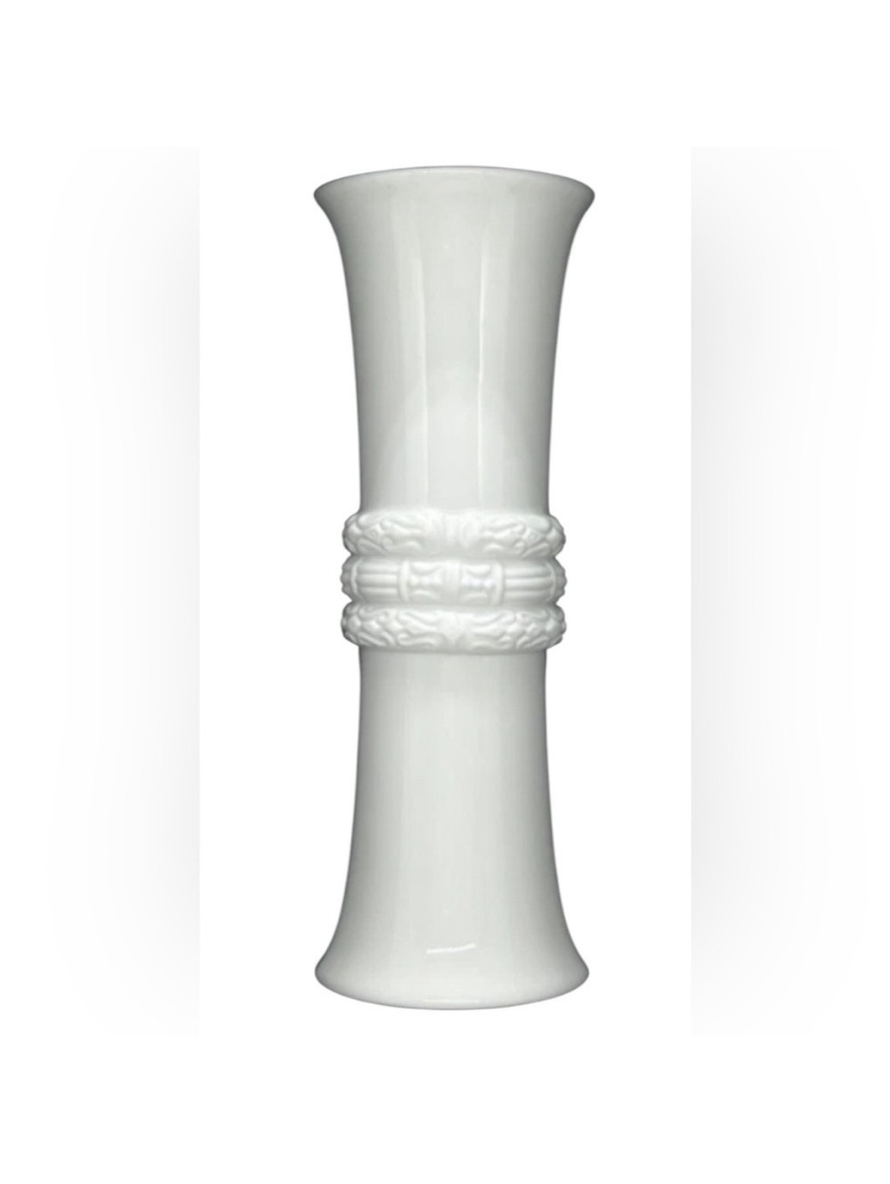 Katy Briscoe Home White Bone China Vase NEW